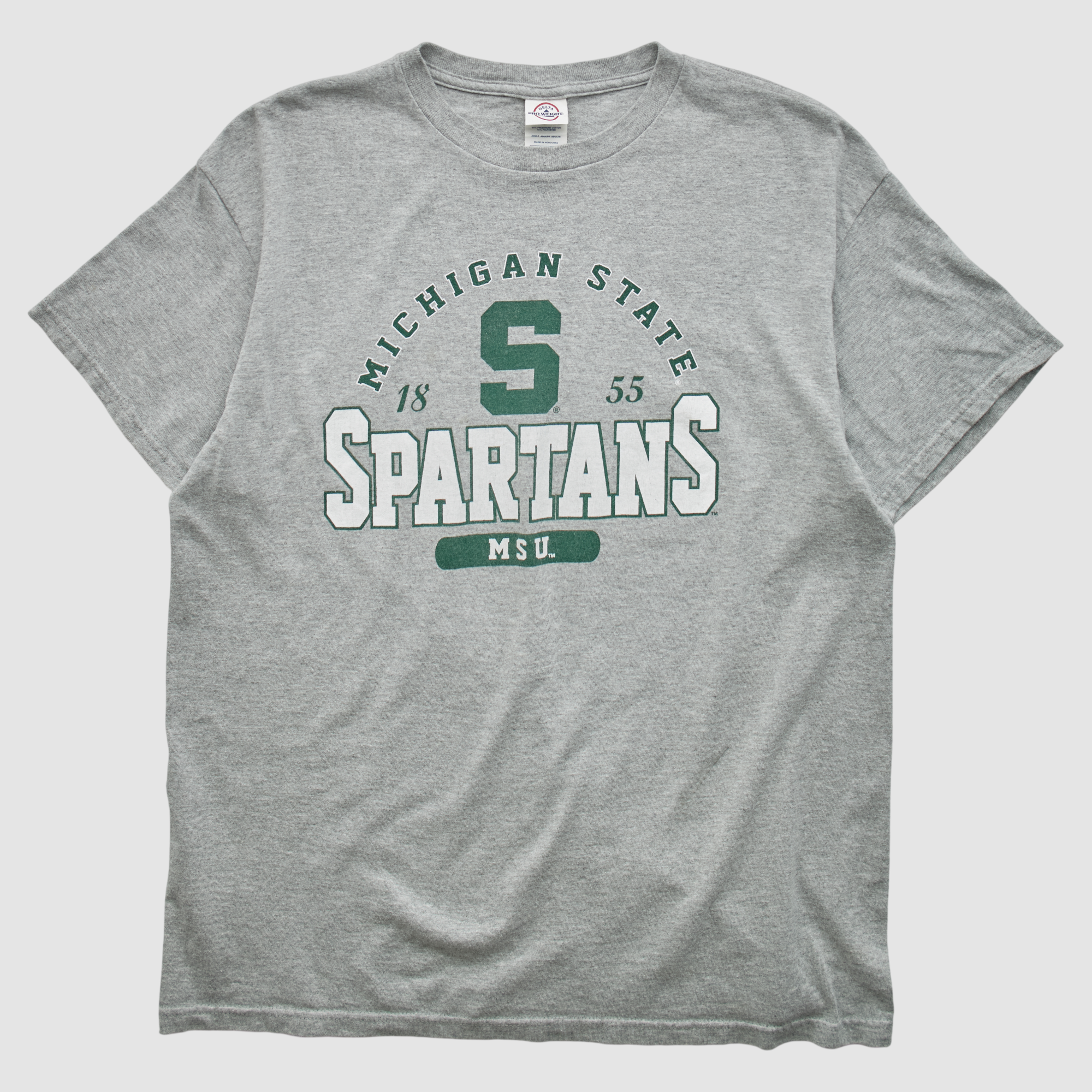 Michigan State Spartans Delta 2000s T-shirt - Heather Gray - L by Fanatics Real Vintage