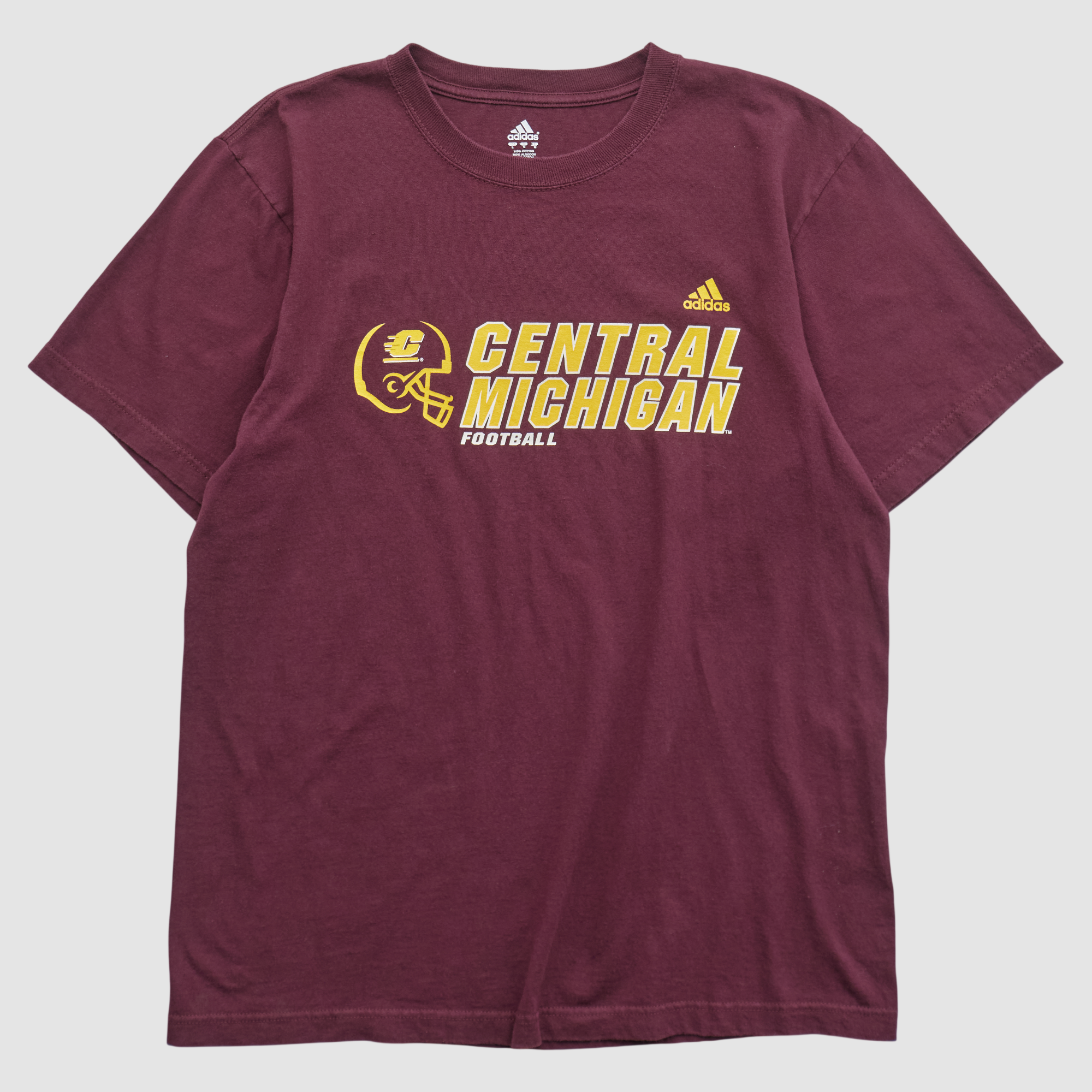 Central Michigan Chippewas Adidas 2010s T-shirt - Maroon - M by Fanatics Real Vintage