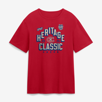 Men's  Red Montreal Canadiens 2026 NHL Heritage Classic Vintage Logo Legacy T-Shirt