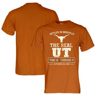 Unisex Blue 84 Texas Orange Texas Longhorns vs. Tennessee Volunteers Score T-Shirt