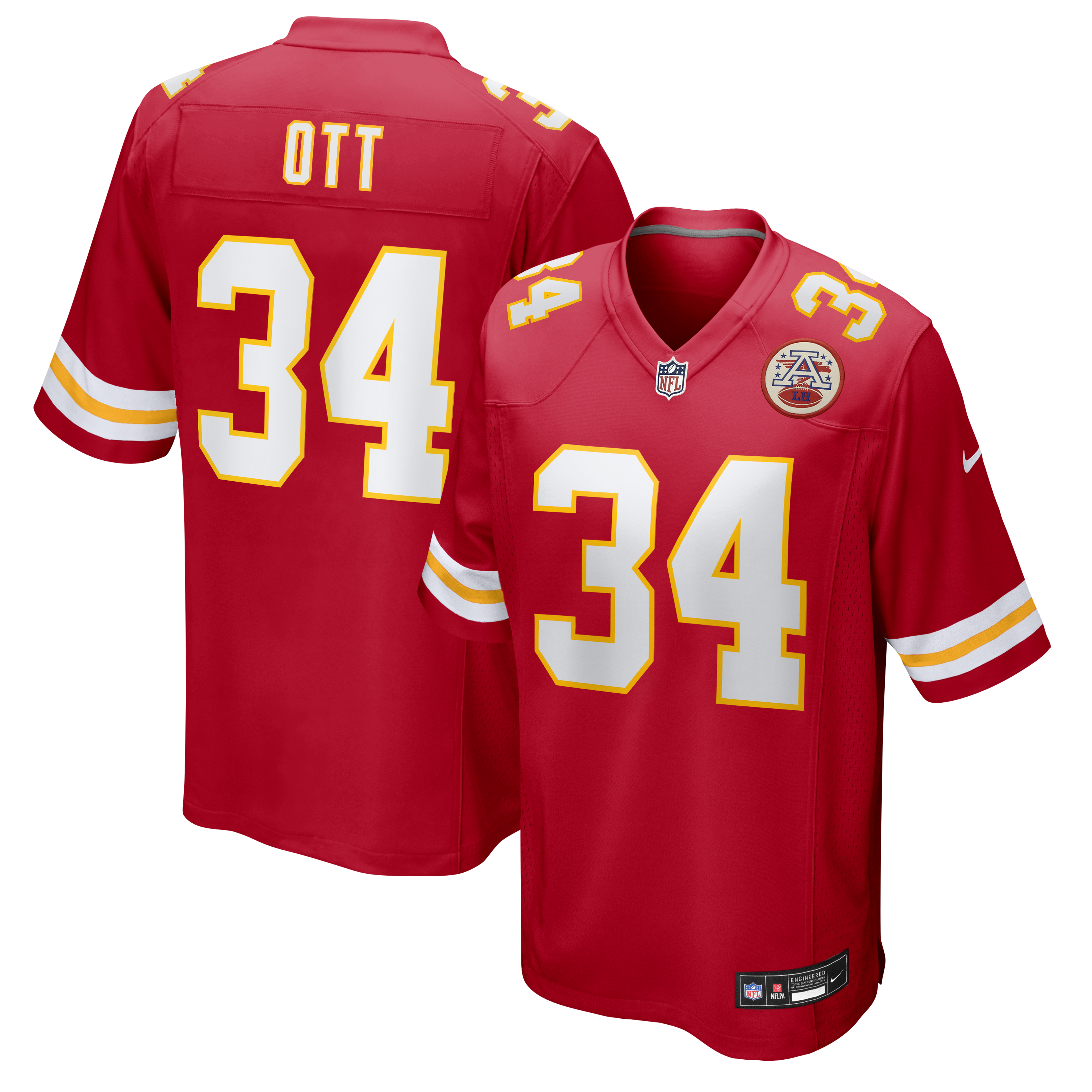 Men's Nike Jaydn Ott Red Kansas City Chiefs Team Game Jersey