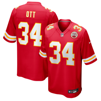 Men's Nike Jaydn Ott Red Kansas City Chiefs Team Game Jersey