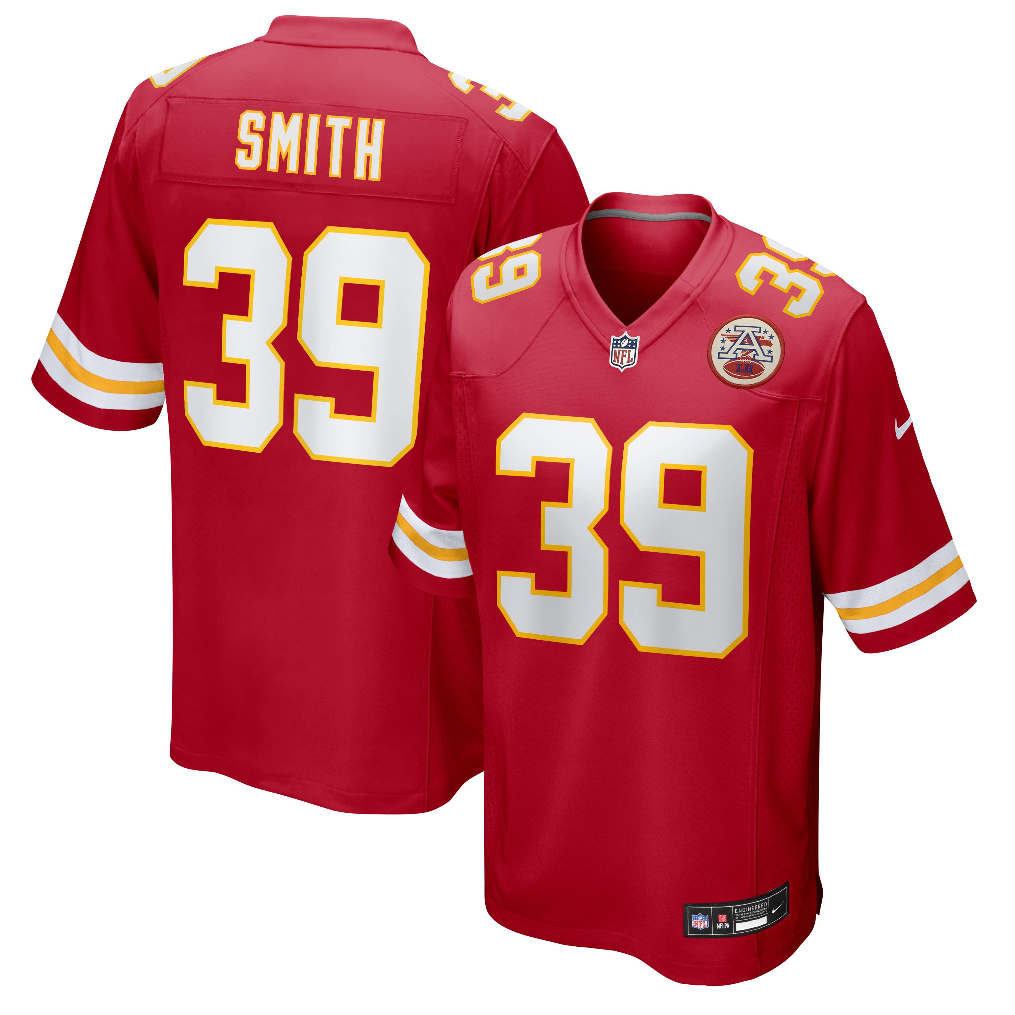 Men's Nike Melvin Smith Jr Red Kansas City Chiefs Team Game Jersey