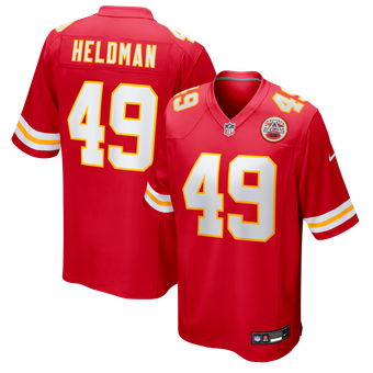 Men's Nike Michael Heldman Red Kansas City Chiefs Team Game Jersey
