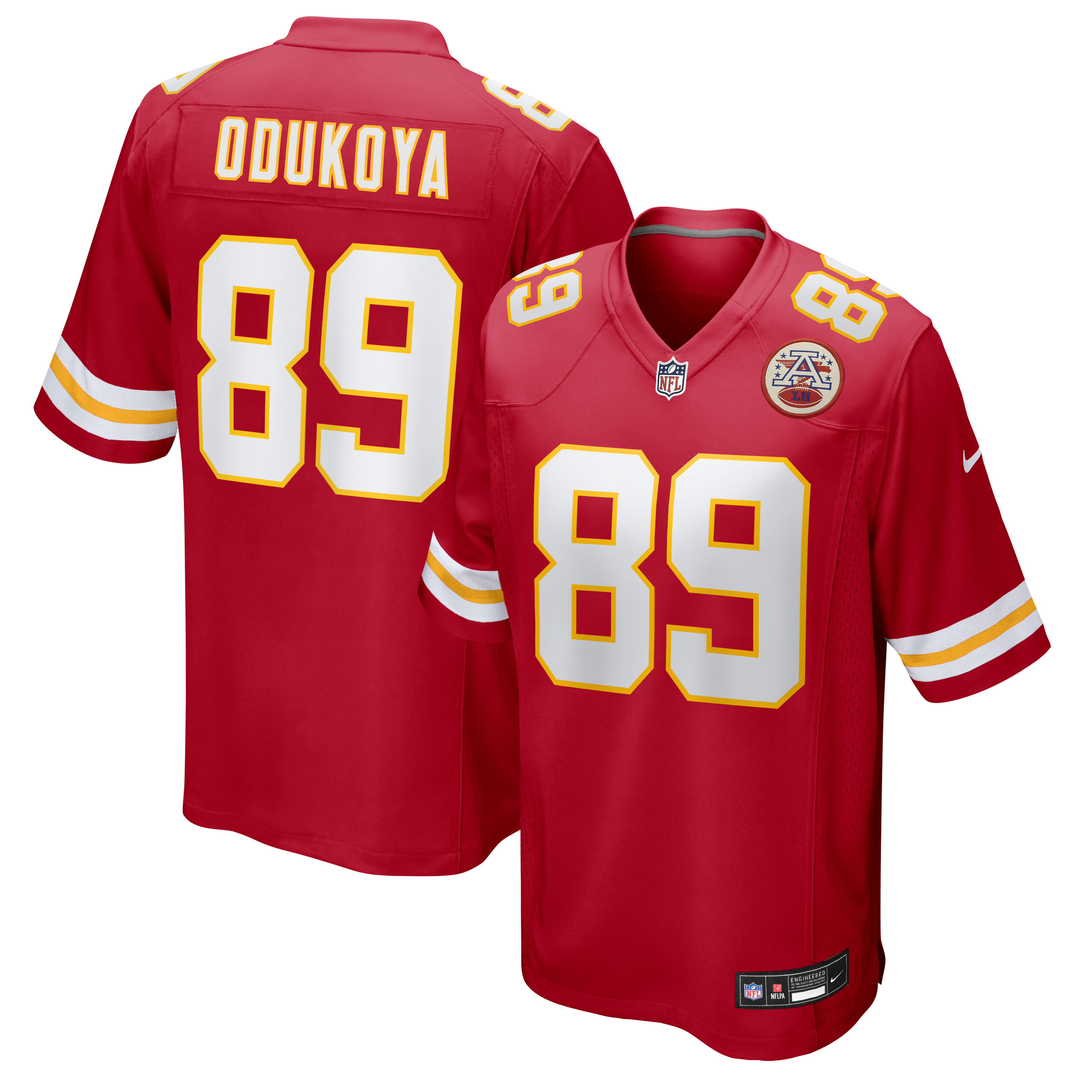 Men's Nike Thomas Odukoya Red Kansas City Chiefs Team Game Jersey