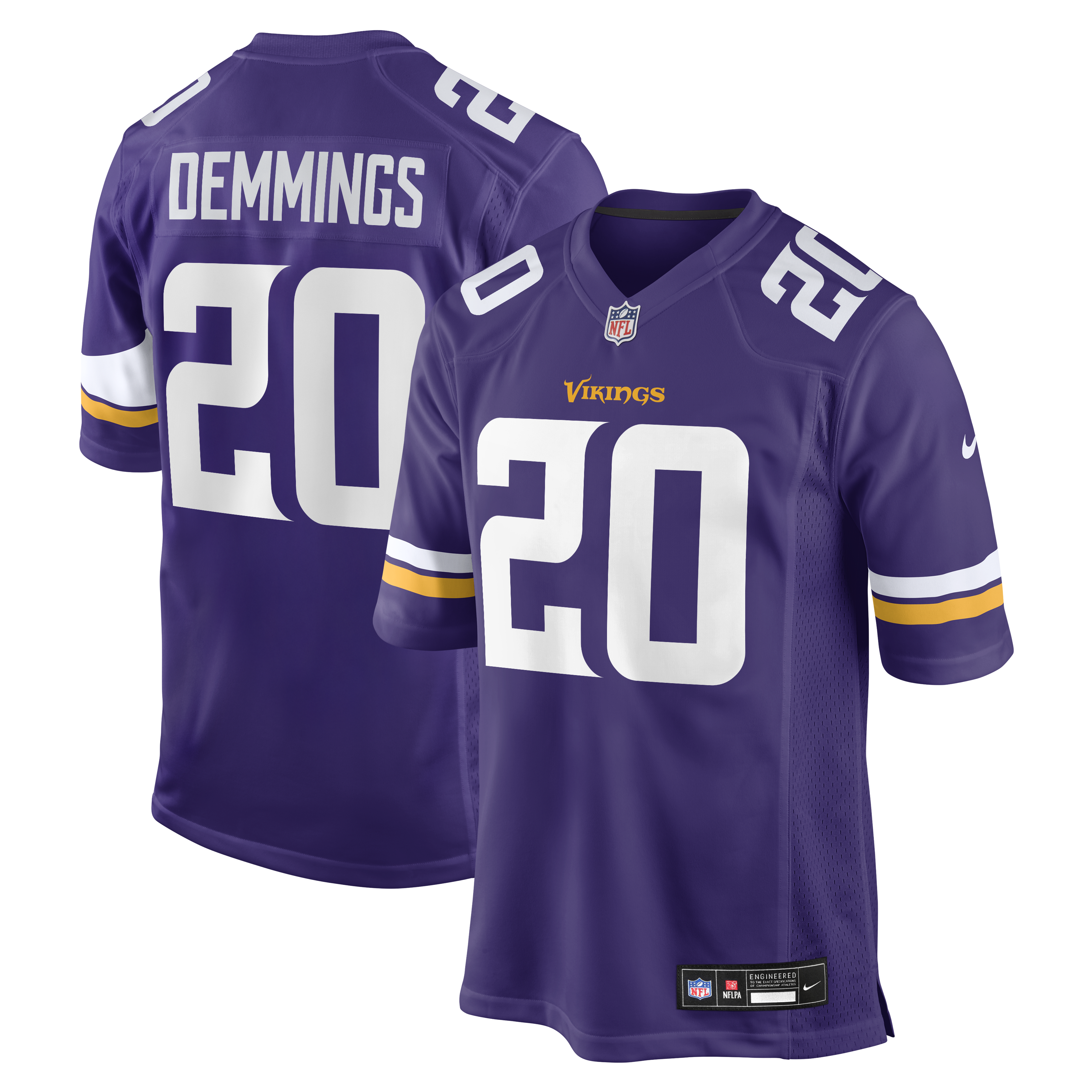 Men's Nike Charles Demmings Purple Minnesota Vikings Team Game Jersey