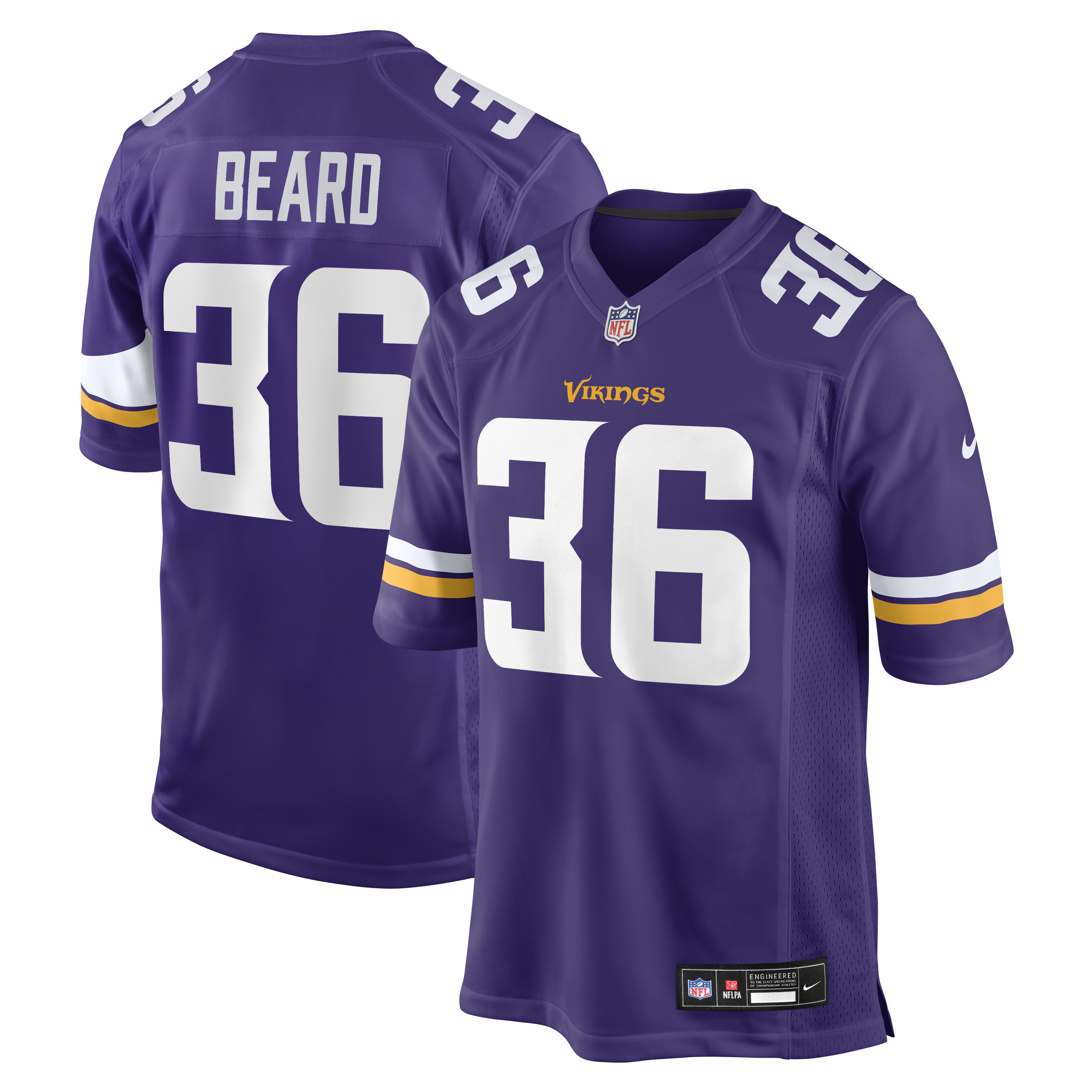 Men's Nike Maceo Beard-Aigret Purple Minnesota Vikings Team Game Jersey