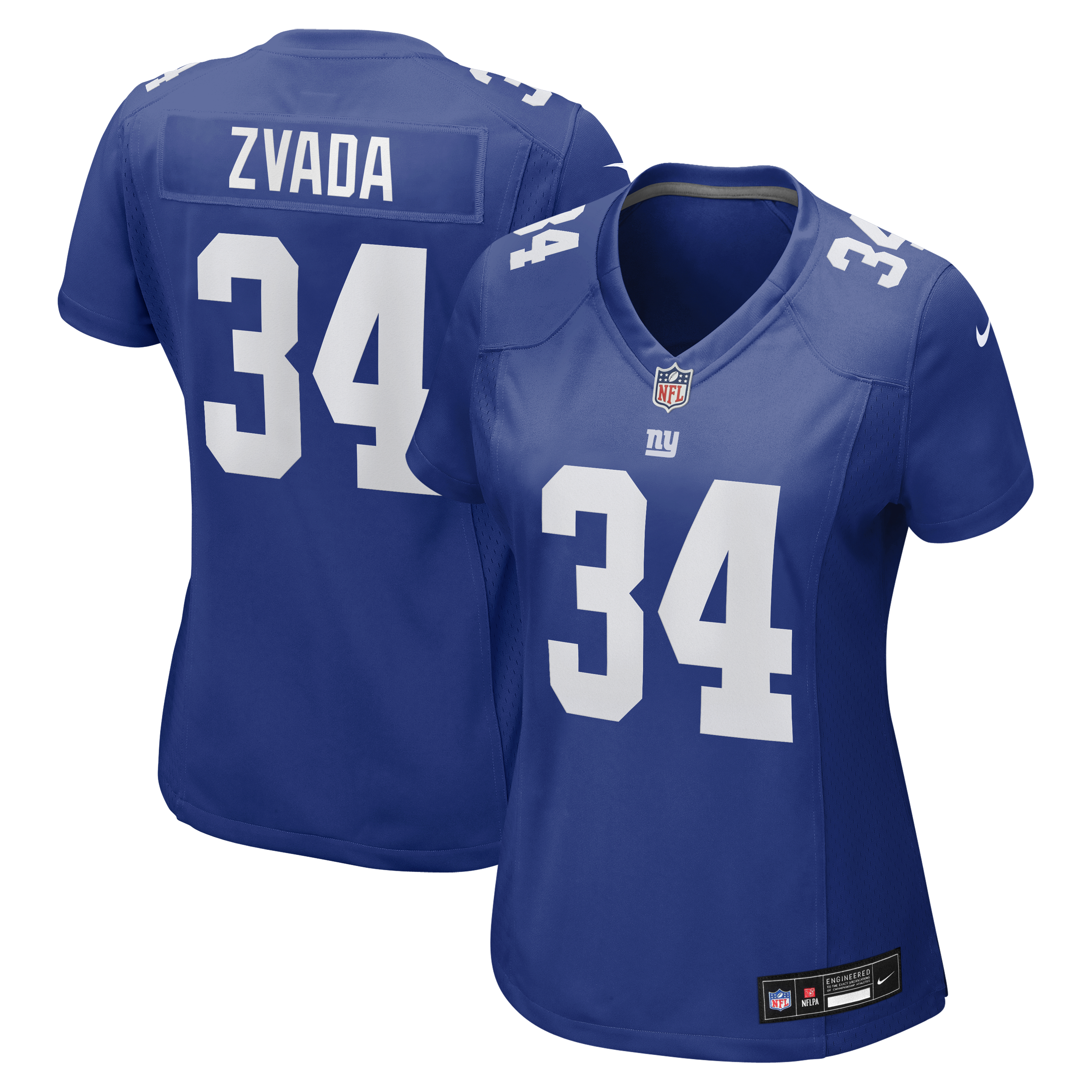 Women's Nike Dominic Zvada Royal New York Giants Team Game Jersey