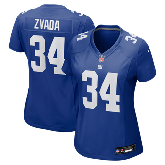Women's Nike Dominic Zvada Royal New York Giants Team Game Jersey