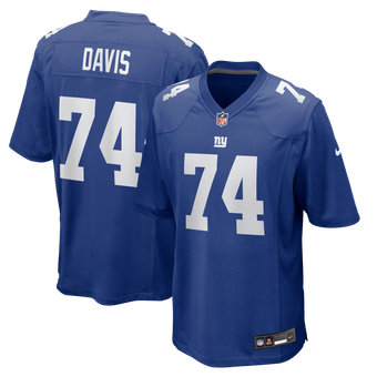 Men's Nike J.C. Davis Royal New York Giants Team Game Jersey