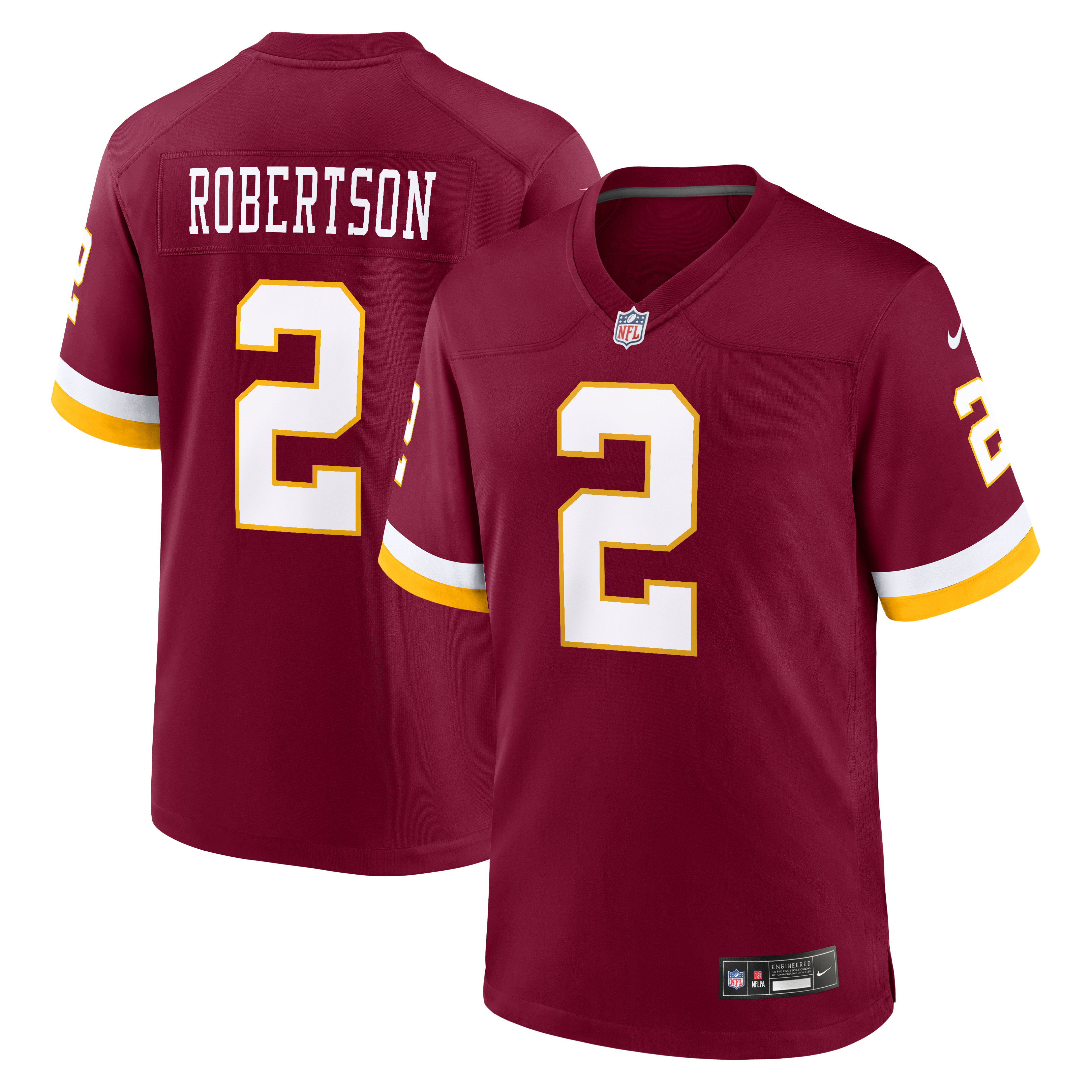 Men's Nike Amik Robertson Burgundy Washington Commanders Team Game Jersey