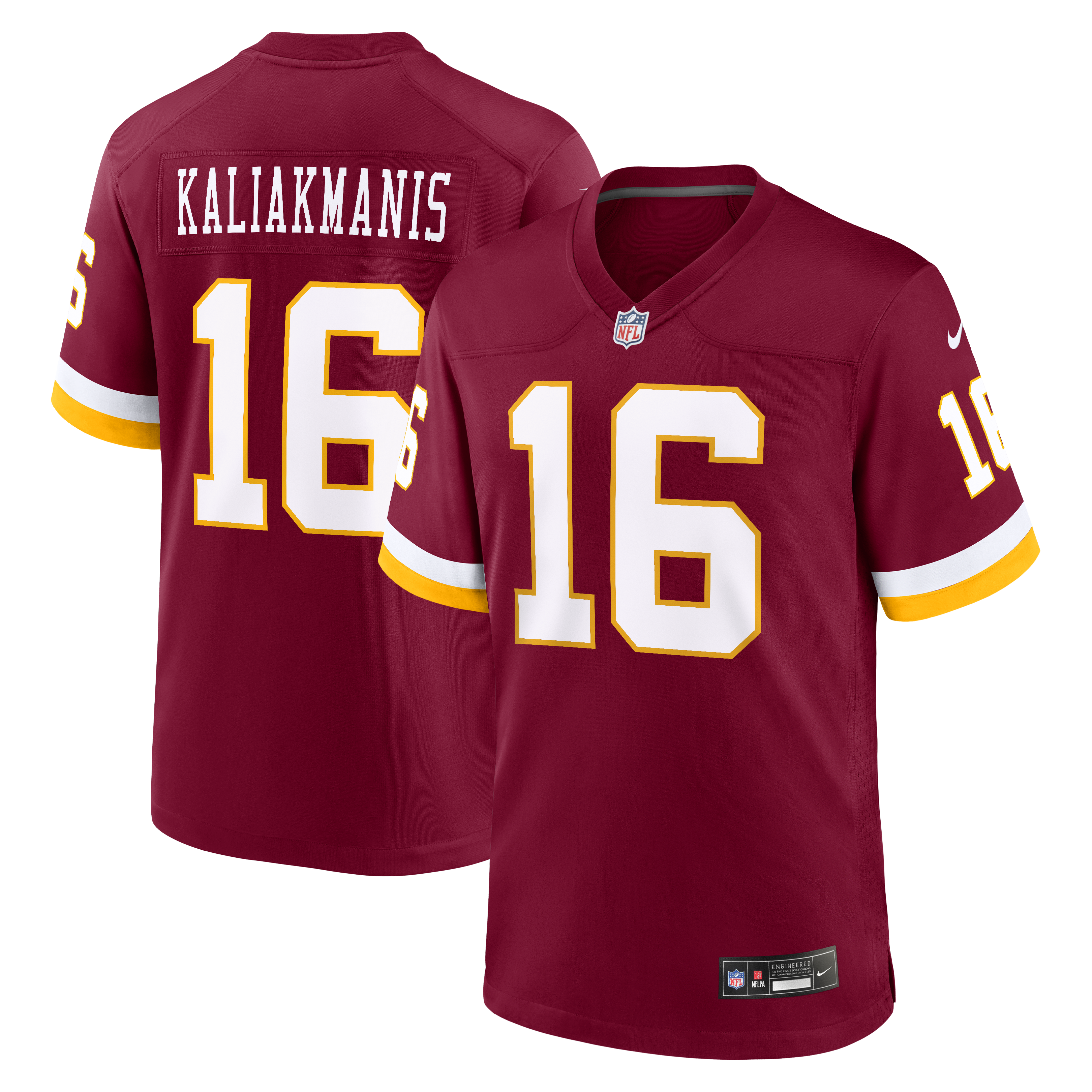 Men's Nike Athan Kaliakmanis Burgundy Washington Commanders Team Game Jersey