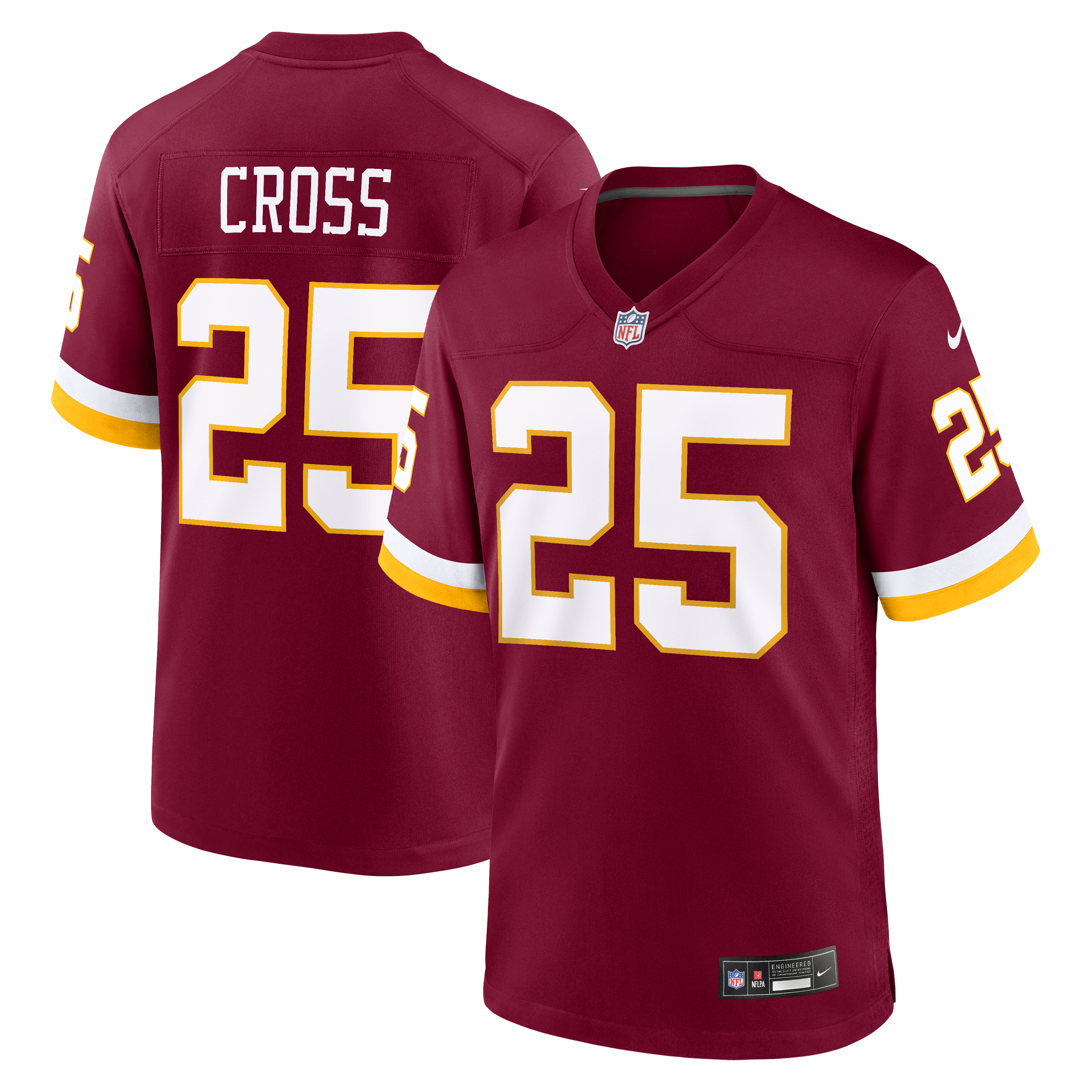 Men's Nike Nick Cross Burgundy Washington Commanders Team Game Jersey