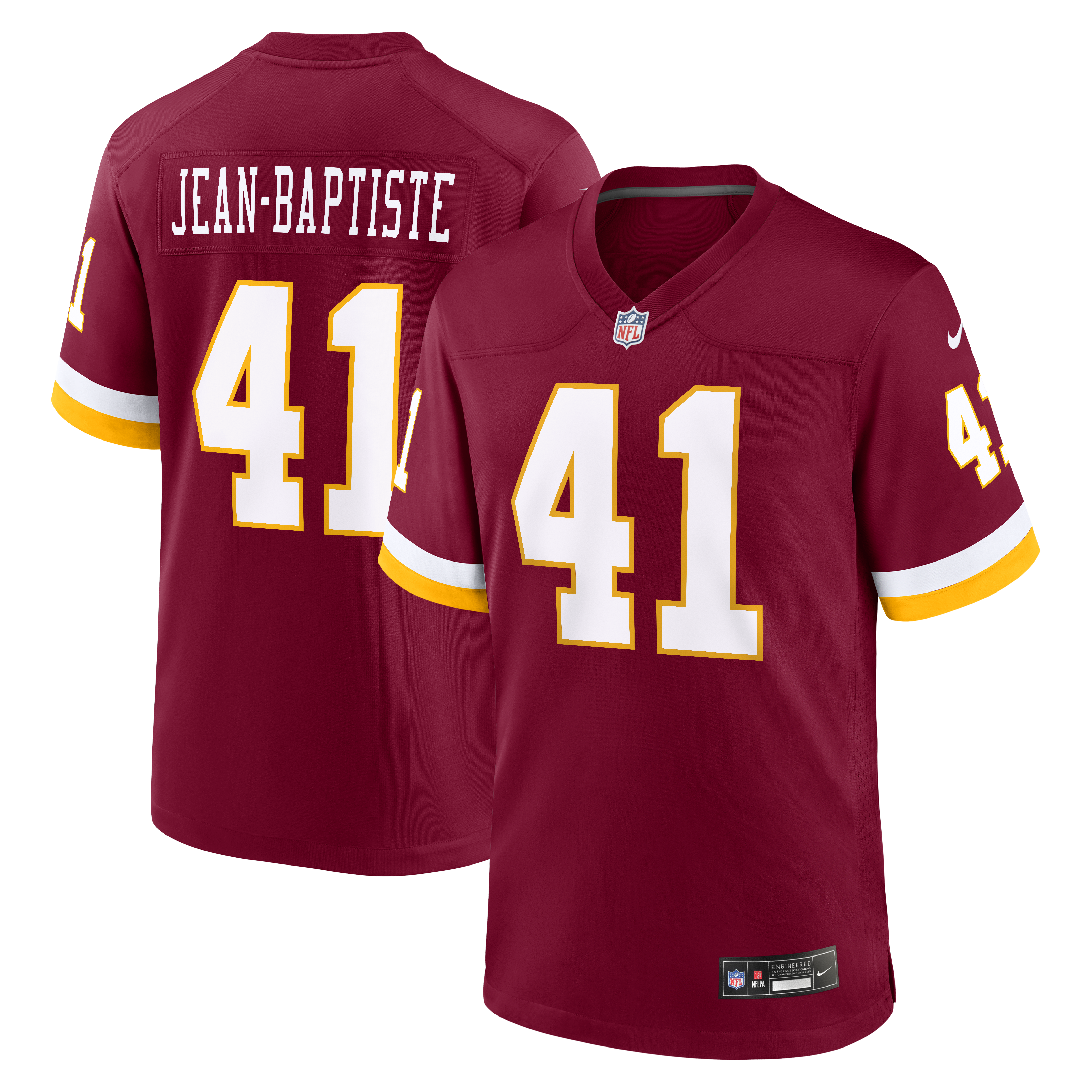Men's Nike Javontae Jean-Baptiste Burgundy Washington Commanders Team Game Jersey