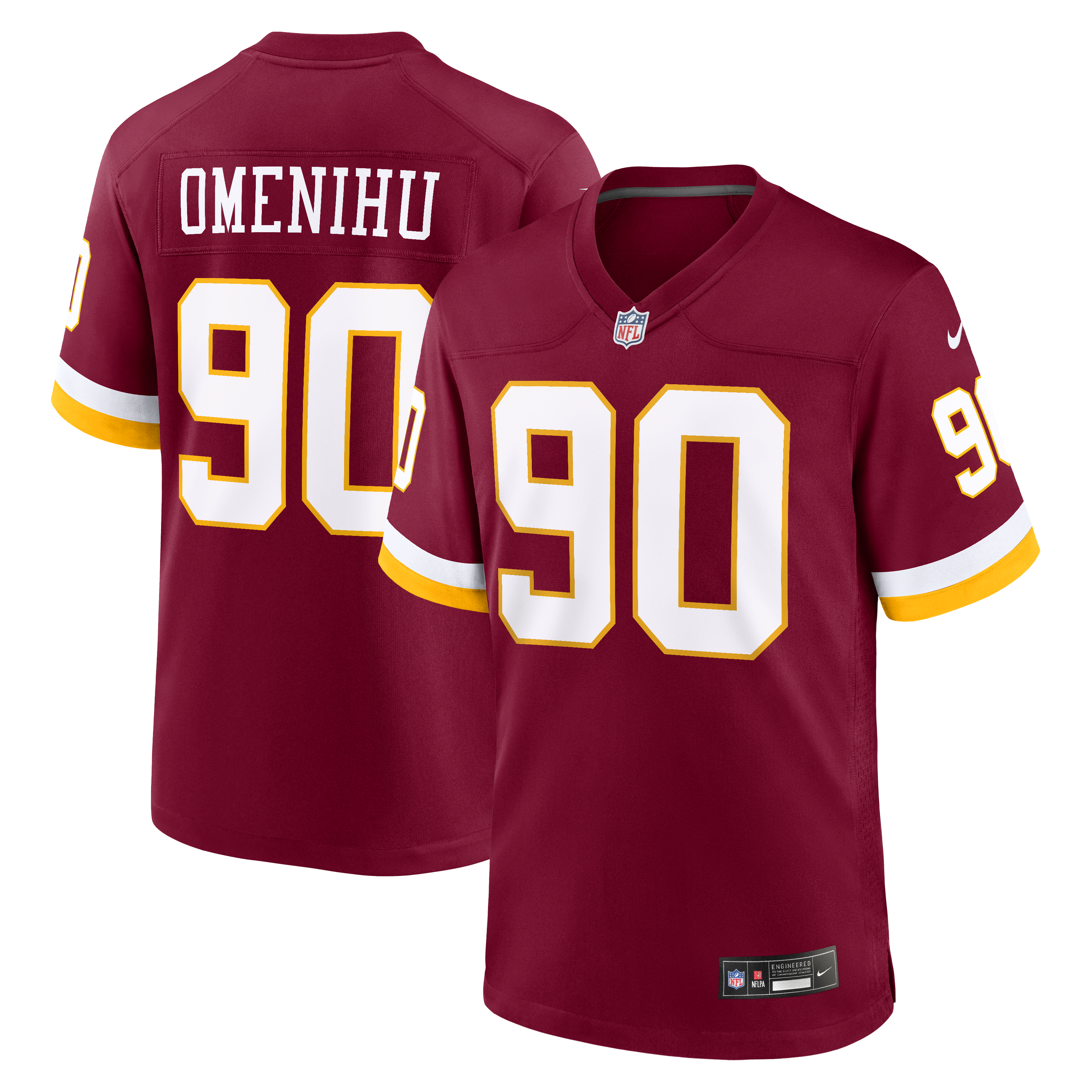 Men's Nike Charles Omenihu Burgundy Washington Commanders Team Game Jersey