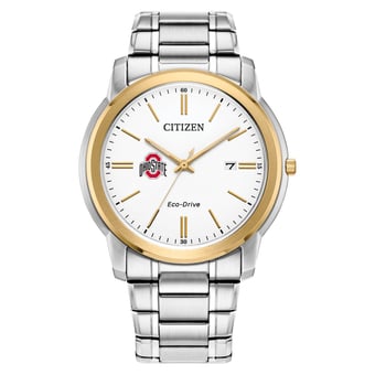 Men's Citizen Watch Ohio State Buckeyes Eco-Drive Two-Tone Steel Watch