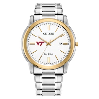 Men's Citizen Watch Virginia Tech Hokies Eco-Drive Two-Tone Steel Watch