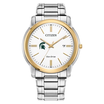 Men's Citizen Watch Michigan State Spartans Eco-Drive Two-Tone Steel Watch