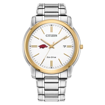 Men's Citizen Watch Arkansas Razorbacks Eco-Drive Two-Tone Steel Watch