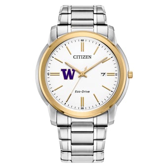Men's Citizen Watch Washington Huskies Eco-Drive Two-Tone Steel Watch