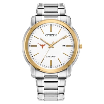 Men's Citizen Watch Texas Longhorns Eco-Drive Two-Tone Steel Watch