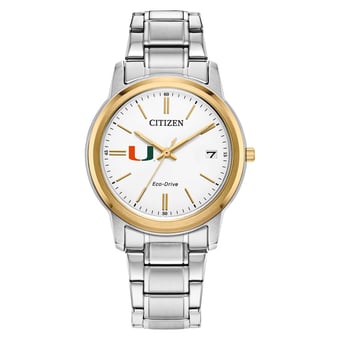 Women's Citizen Watch Miami Hurricanes Eco-Drive Two-Tone Steel Watch