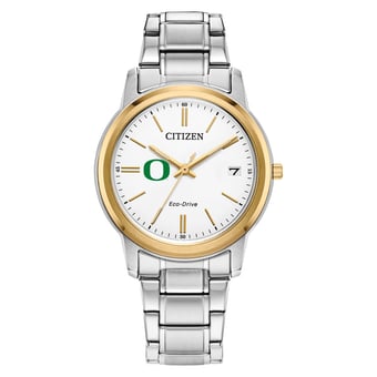 Women's Citizen Watch Oregon Ducks Eco-Drive Two-Tone Steel Watch