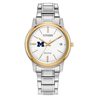 Women's Citizen Watch Michigan Wolverines Eco-Drive Two-Tone Steel Watch