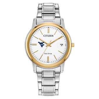 Women's Citizen Watch West Virginia Mountaineers Eco-Drive Two-Tone Steel Watch