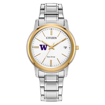 Women's Citizen Watch Washington Huskies Eco-Drive Two-Tone Steel Watch