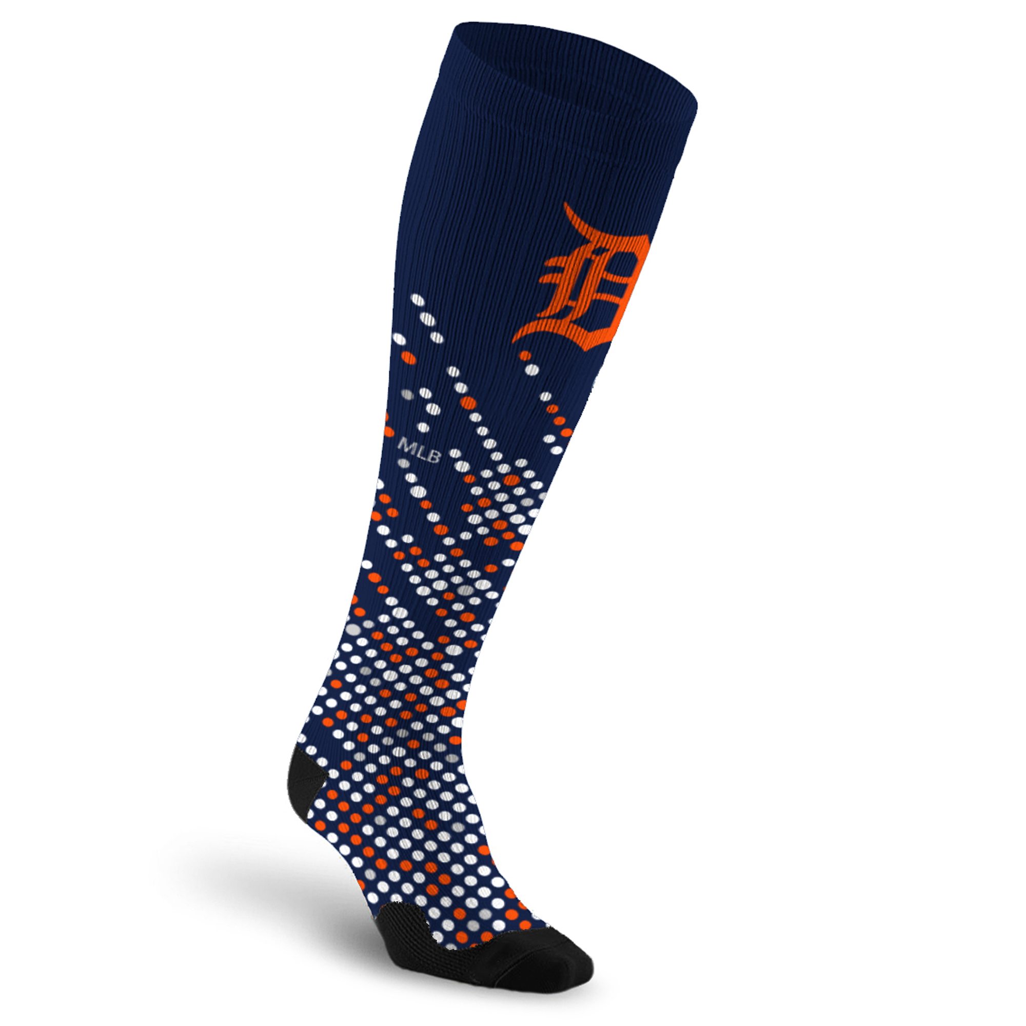 Unisex PRO Compression Detroit Tigers  Scoreboard Over-the-Calf Compression Socks