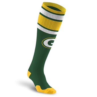 Unisex PRO Compression Green Bay Packers  Classic Stripe Over-the-Calf Compression Socks