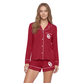 Women's Concepts Sport Crimson Oklahoma Sooners Medley Sleep Set