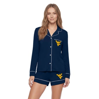 Women's Concepts Sport Navy West Virginia Mountaineers Medley Sleep Set