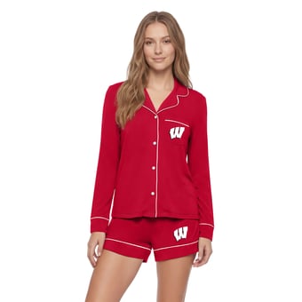 Women's Concepts Sport Red Wisconsin Badgers Medley Sleep Set