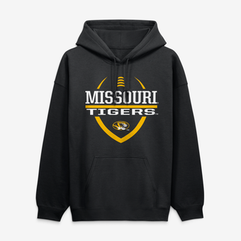 Men's  Black Missouri Tigers Football Fan Hoodie