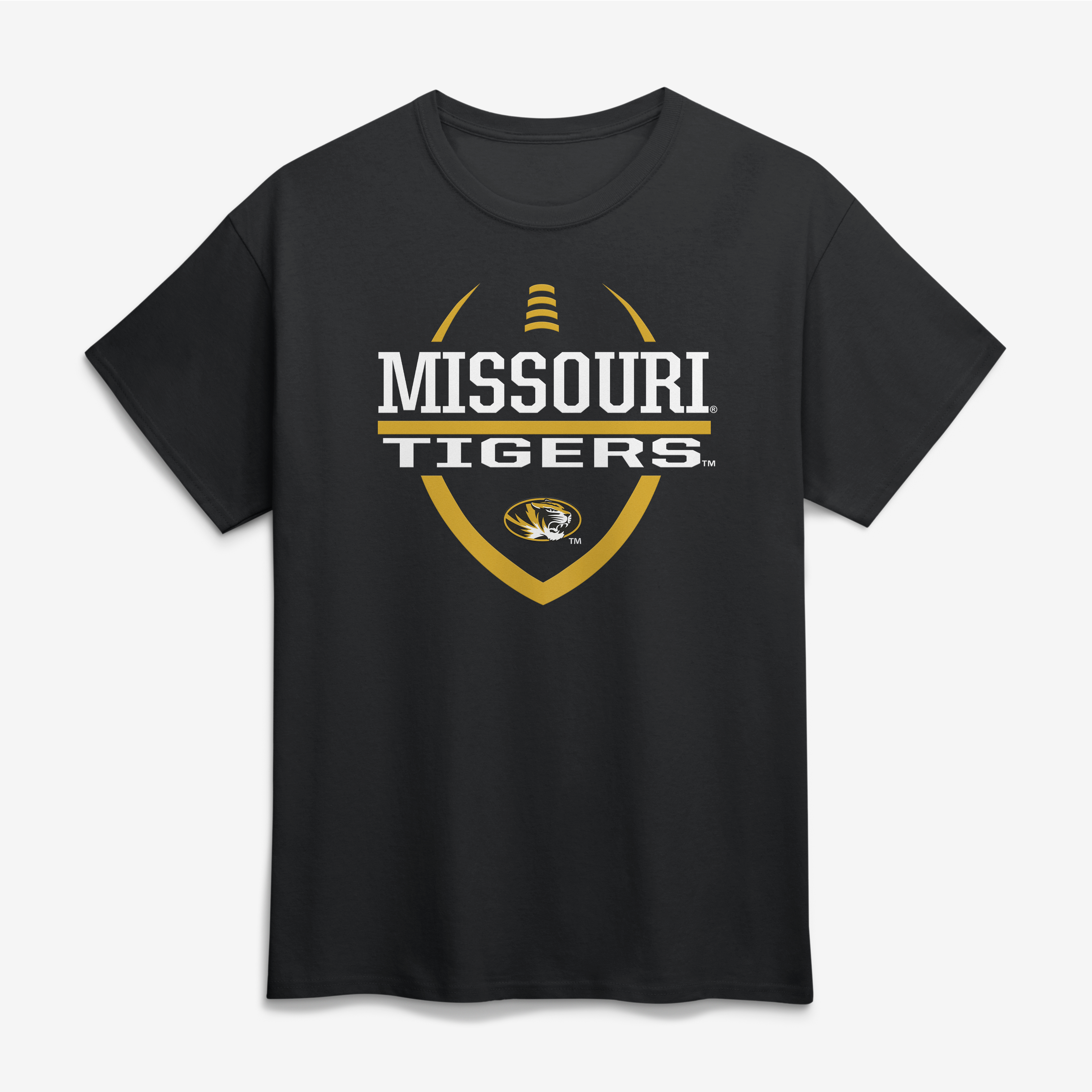 Men's  Black Missouri Tigers Football Fan T-Shirt