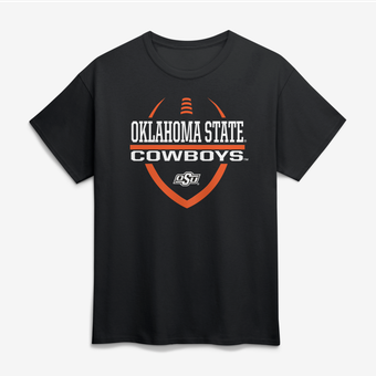 Men's  Black Oklahoma State Cowboys Football Fan T-Shirt