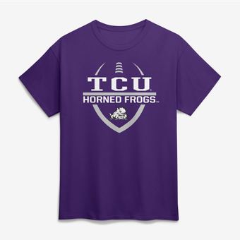 Men's  Purple TCU Horned Frogs Football Fan T-Shirt