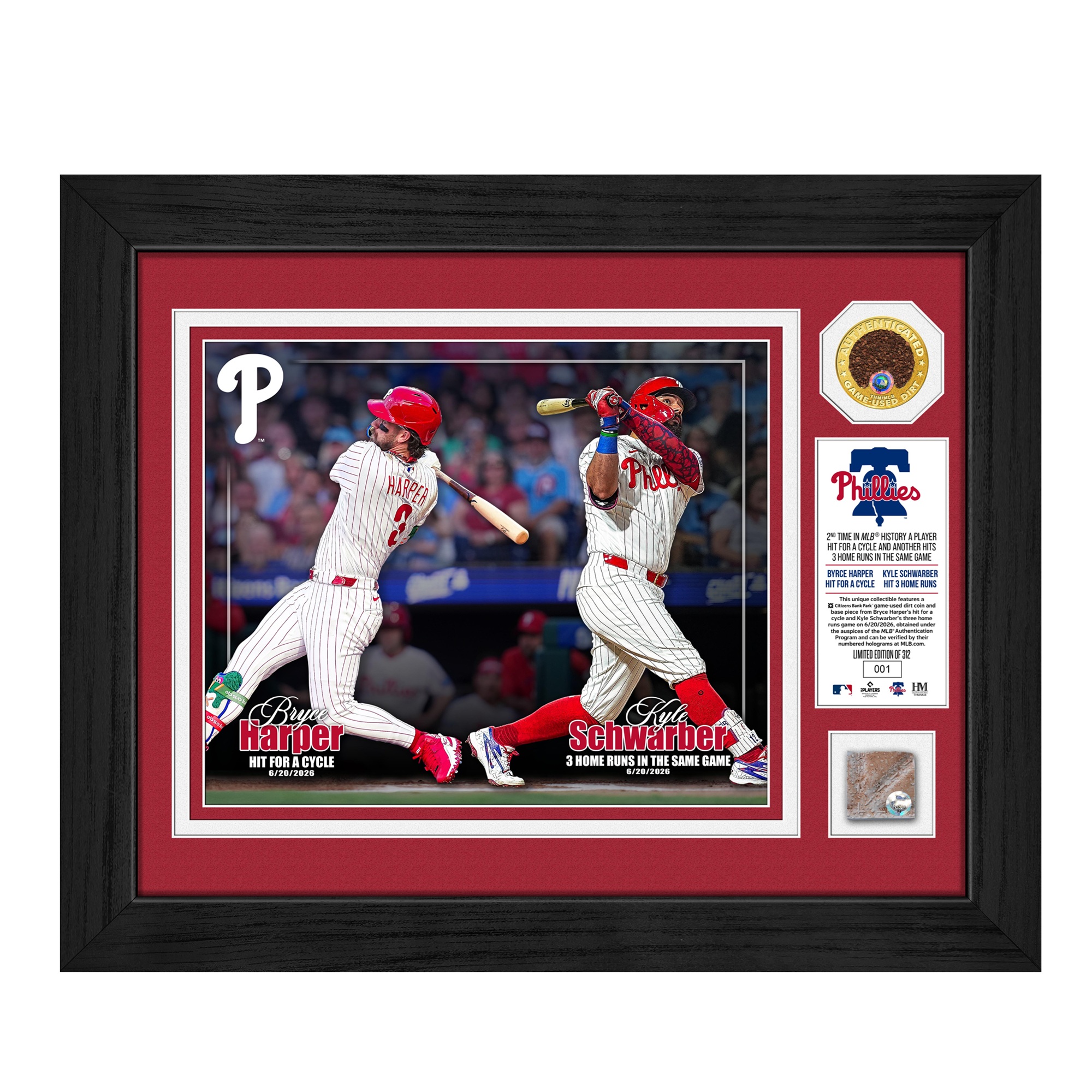 Bryce Harper & Kyle Schwarber Philadelphia Phillies 13" x 16" Limited Edition Framed Photograph