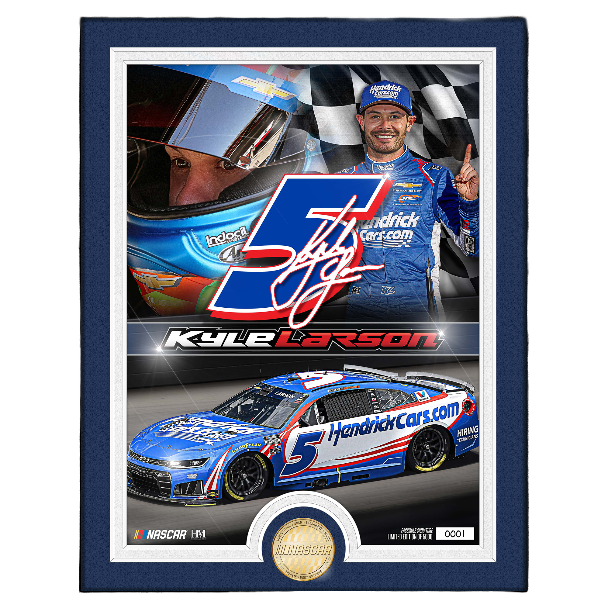 Highland Mint Kyle Larson Bronze Coin Photo Mint