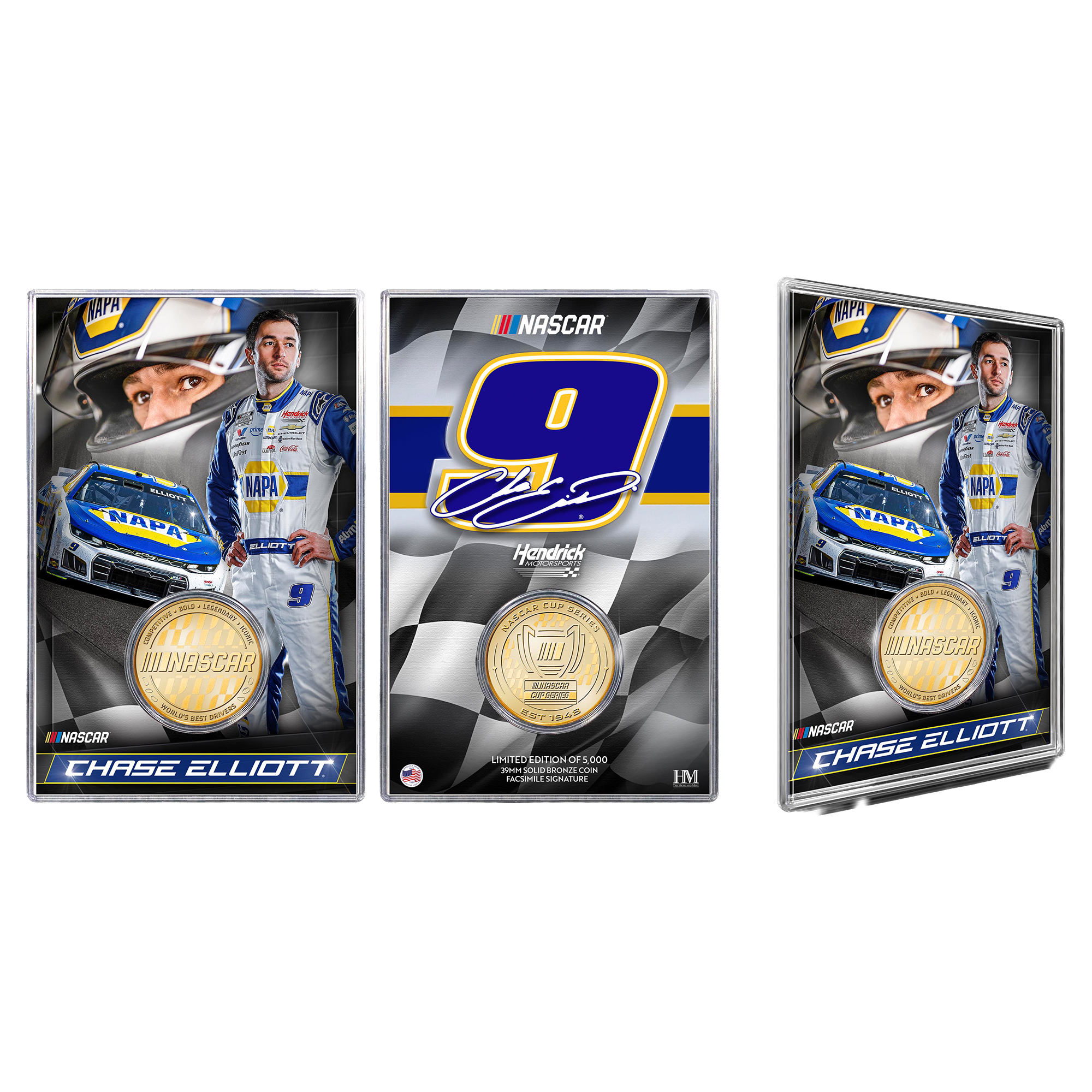 Highland Mint Chase Elliott Bronze Coin Card