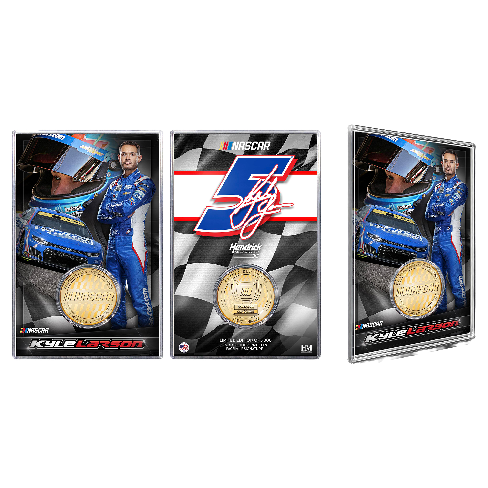 Highland Mint Kyle Larson Bronze Coin Card