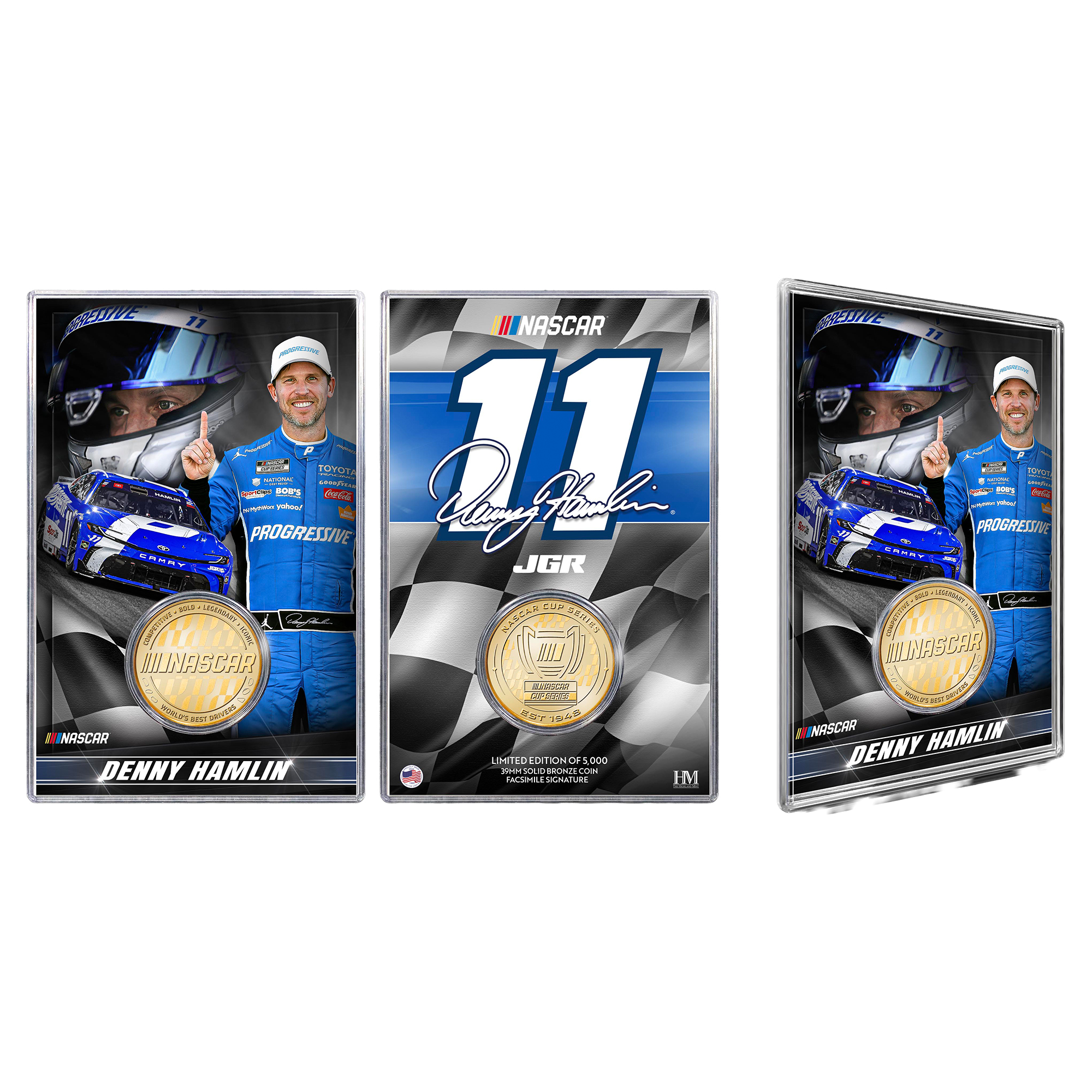 Highland Mint Denny Hamlin Bronze Coin Card