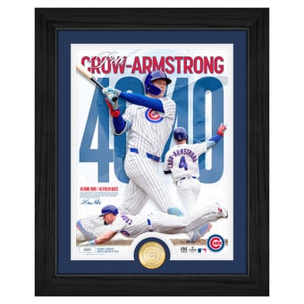 Highland Mint Pete Crow-Armstrong Chicago Cubs  40/40 Club 13" x 16" Limited Edition Bronze Coin Photo Mint
