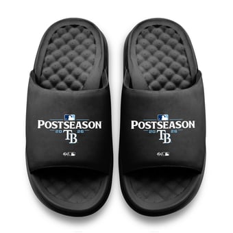 Unisex ISlide Black Tampa Bay Rays 2026 MLB Postseason Motive Slide Sandals