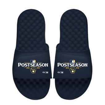 Unisex ISlide Navy Milwaukee Brewers 2026 MLB Postseason Slide Sandals