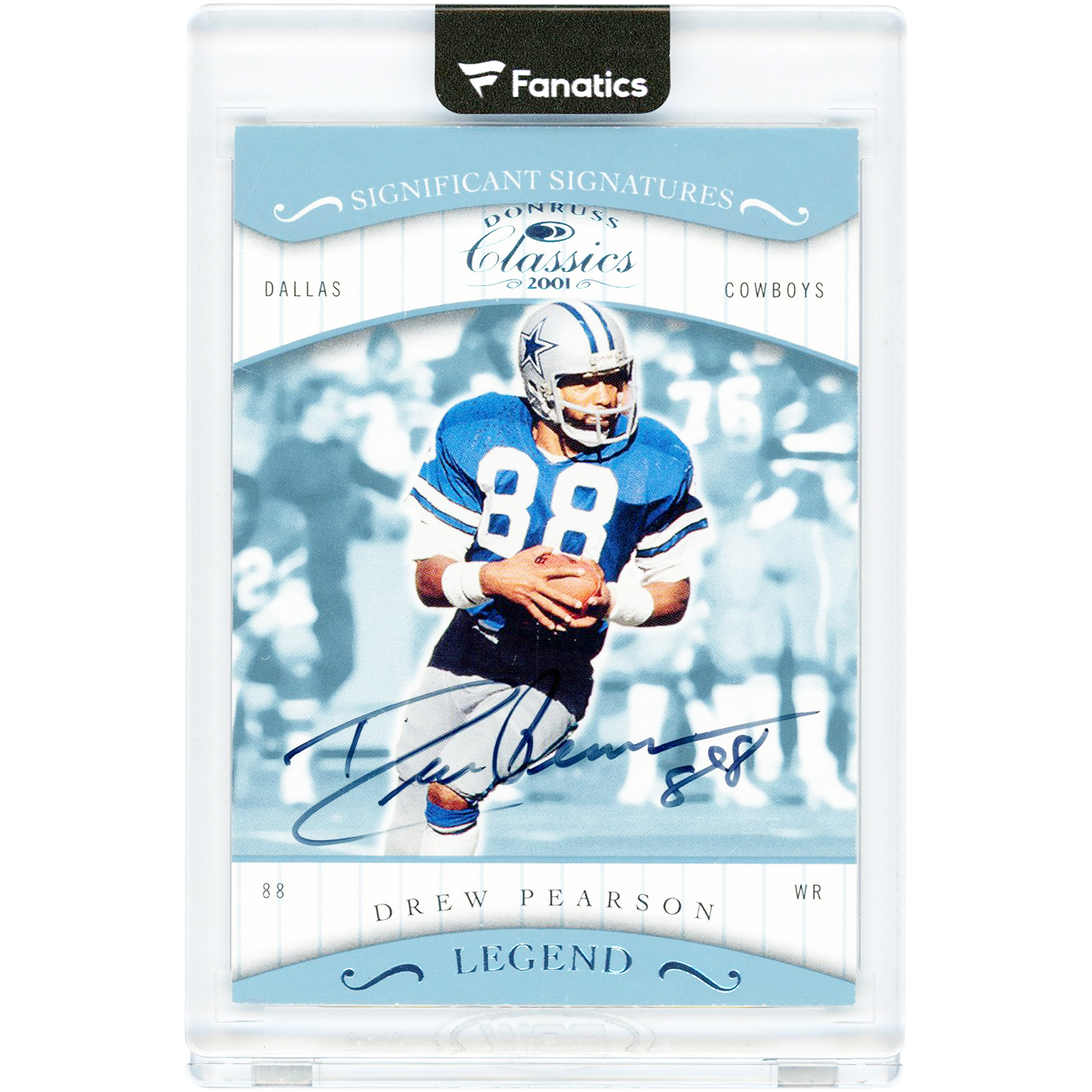Drew Pearson Dallas Cowboys Autographed 2001 Donruss Classic Significant Signatures #162 Card