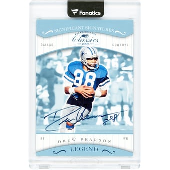 Drew Pearson Dallas Cowboys Autographed 2001 Donruss Classic Significant Signatures #162 Card