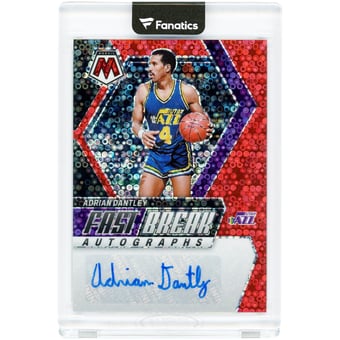 Adrian Dantley Utah Jazz Autographed 2023-24 Panini Mosaic Fast Break Red #FB-DAN #05/49 Card